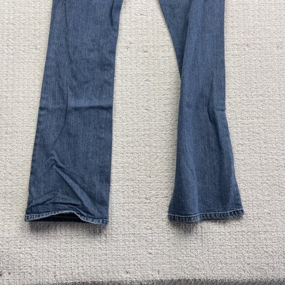 Y2K American Eagle Jeans Womens 2 Reg Original Boot Blue Distressed Denim Cowboy - Picture 10 of 11